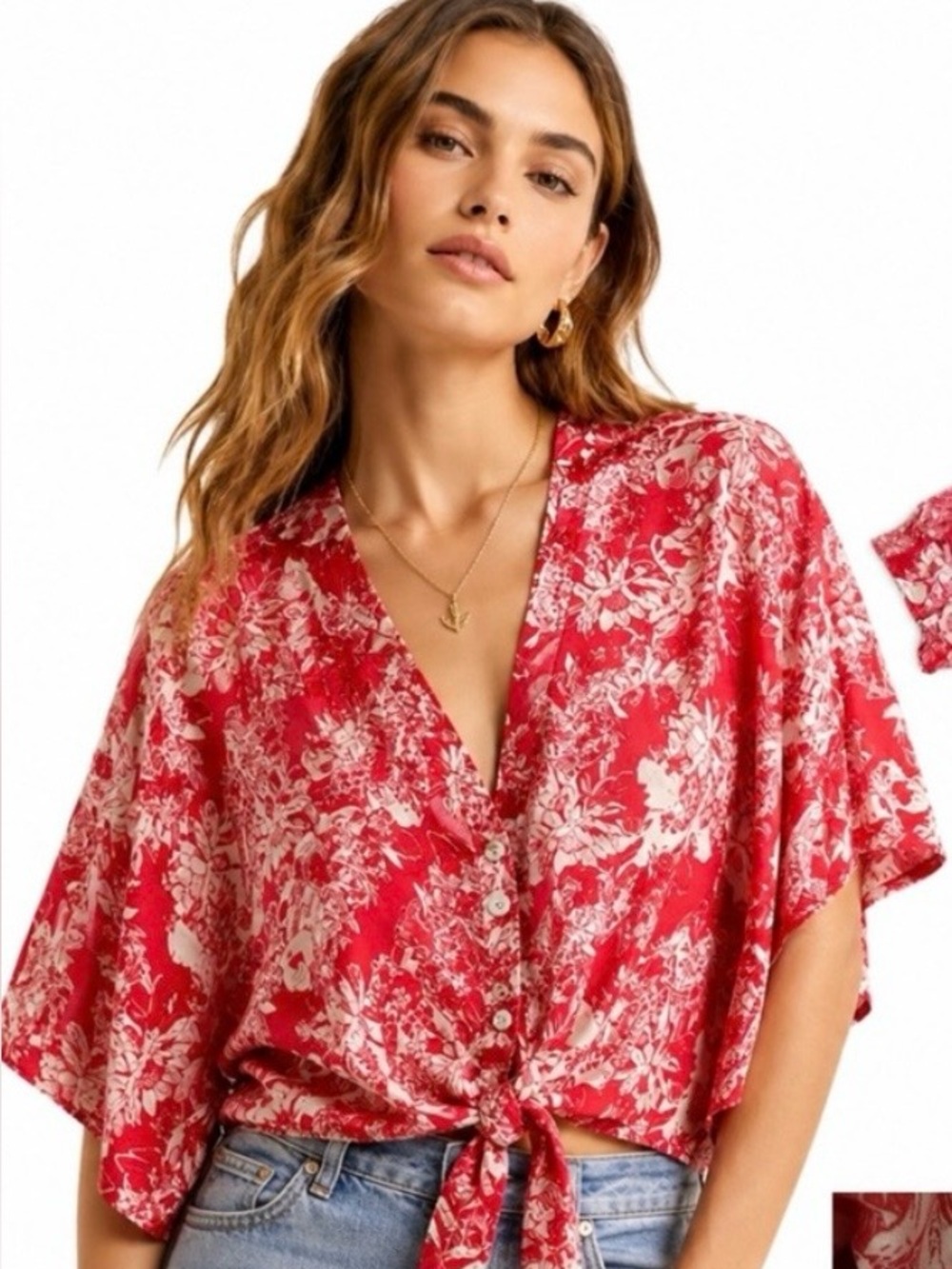 Knot Sisters Valerie Viscose Blouse (Anthropologie)